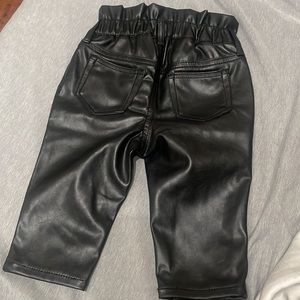 Baby Gap Just Like Mom Jeans Black Faux Leather 12-18 months New With Tags